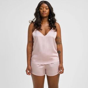 Ettitude Bamboo Sateen Shortie in Rose Size Small